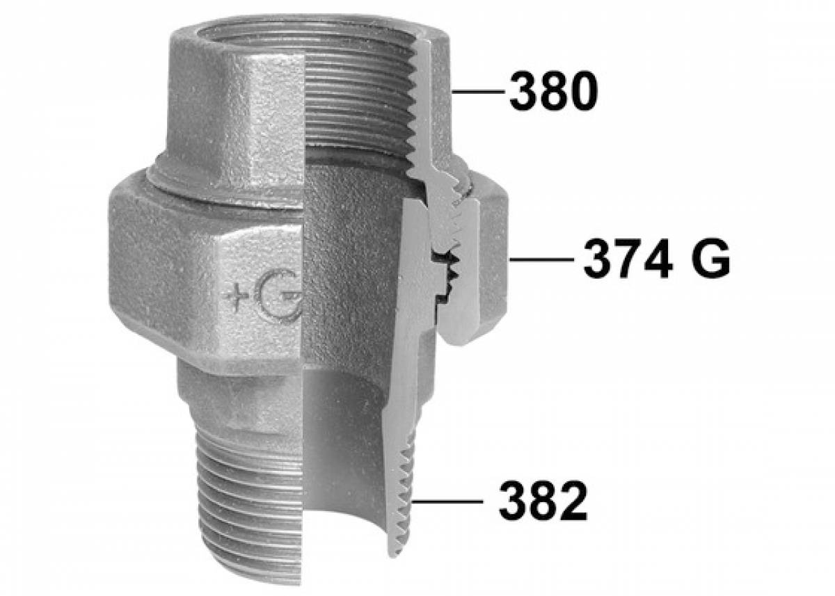 UNMIB01023F847 GF Mallea 3d kop con bi/bui 3/8” zw